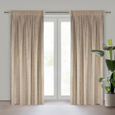 Eurofirany, zasłona gotowa, Avena, na taśmie, 135-270 cm, kremowy