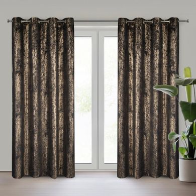 Eurofirany, zasłona gotowa, Dara, 140-250 cm, czarny