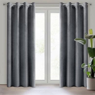 Eurofirany, zasłona gotowa, Darla, 140-250 cm, grafitowy