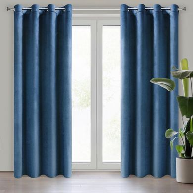 Eurofirany, zasłona gotowa, Darla, 140-250 cm, granatowy