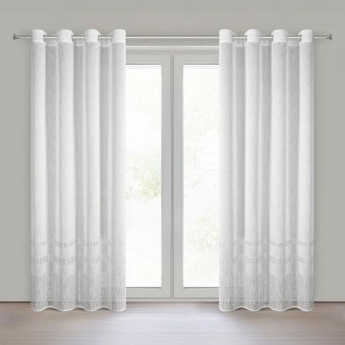 Eurofirany, zasłona gotowa, Elira, 140-250 cm, biały