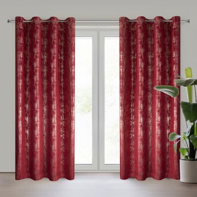 Eurofirany, zasłona gotowa, Ingrid, 140-250 cm, bordowy