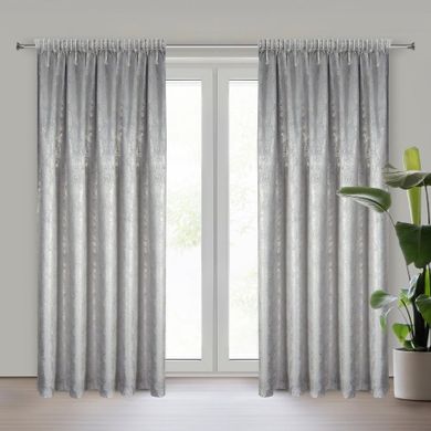 Eurofirany, zasłona gotowa, Ingrid, na taśmie, 140-270 cm, stalowy