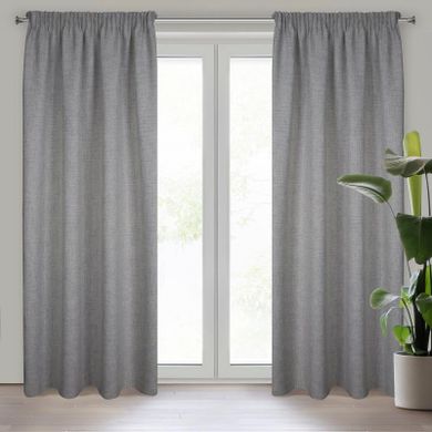 Eurofirany, zasłona gotowa, Jula, na taśmie, 140-270 cm, popielaty