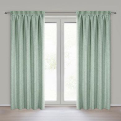 Eurofirany, zasłona gotowa, Jula2, na taśmie, 140-270 cm, ciemnozielony