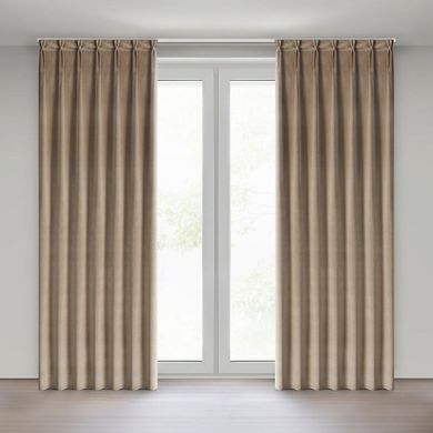 Eurofirany, zasłona gotowa, Melanie, 80-270 cm, ciemnobeżowy