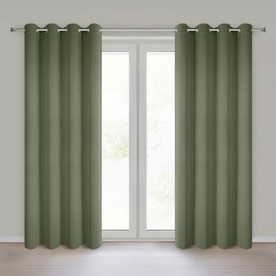 Eurofirany, zasłona gotowa, Nerisa, 140-250 cm, oliwkowy