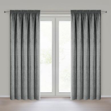 Eurofirany, zasłona gotowa, Neska, na taśmie, 140-270 cm, stalowy