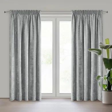 Eurofirany, zasłona gotowa, Nilo, na taśmie, 140-270 cm, szary