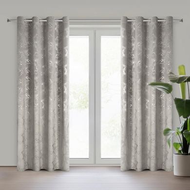 Eurofirany, zasłona gotowa, Raja, 140-250 cm, stalowy