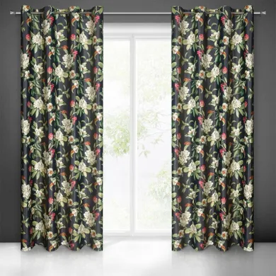 Eurofirany, zasłona zaciemniająca gotowa, Alea, 140-250 cm, czarny