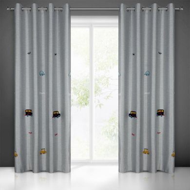 Eurofirany, zasłona zaciemniająca gotowa, Alvin, 140-250 cm, srebrny