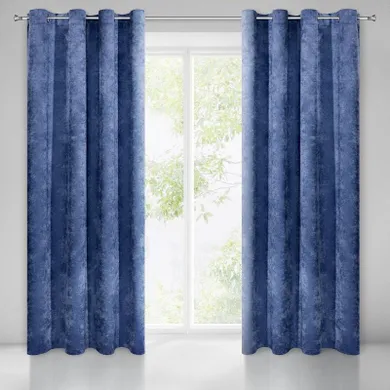 Eurofirany, zasłona zaciemniająca gotowa, Anisa, 140-250 cm, granatowy