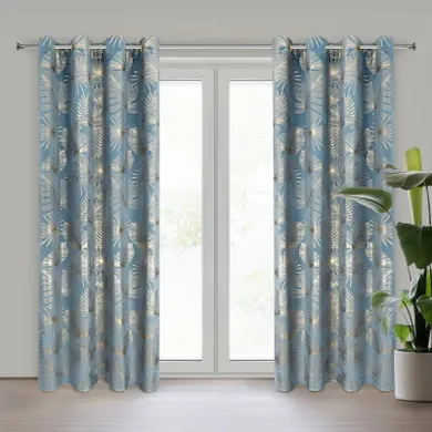 Eurofirany, zasłona zaciemniająca gotowa, Aria, 135-250 cm, niebieski