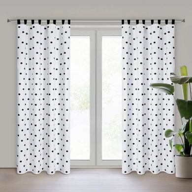 Eurofirany, zasłona zaciemniająca gotowa, Busa, na szelkach, 140-270 cm, biały