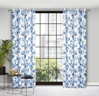 Eurofirany, zasłona zaciemniająca gotowa, Caren, 140-250 cm, niebieski