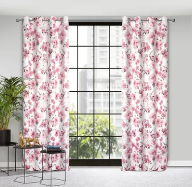 Eurofirany, zasłona zaciemniająca gotowa, Caren, 140-250 cm, pudrowy