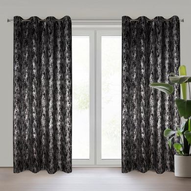 Eurofirany, zasłona zaciemniająca gotowa, Elise, 140-250 cm, czarny