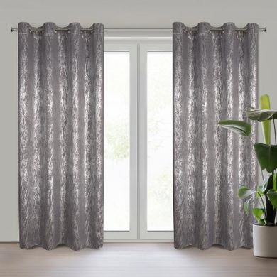 Eurofirany, zasłona zaciemniająca gotowa, Elise, 140-250 cm, stalowy