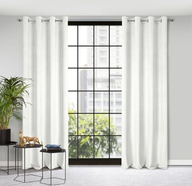 Eurofirany, zasłona zaciemniająca gotowa, Eliza, 140-250 cm, biały