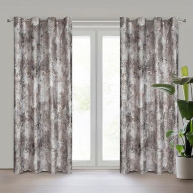 Eurofirany, zasłona zaciemniająca gotowa, Ester, 140-250 cm, stalowy