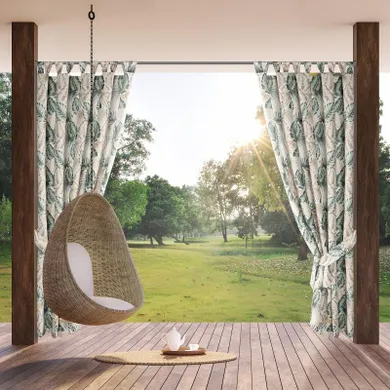 Eurofirany, zasłona zaciemniająca gotowa, Garden, na szelkach, 155-220 cm, beżowy