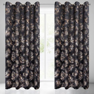 Eurofirany, zasłona zaciemniająca gotowa, Gloria, 140-250 cm, czarny