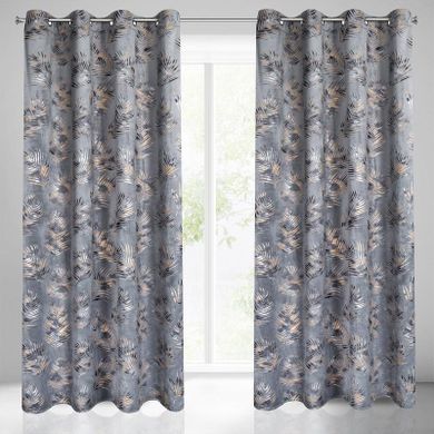 Eurofirany, zasłona zaciemniająca gotowa, Gloria, 140-250 cm, stalowy