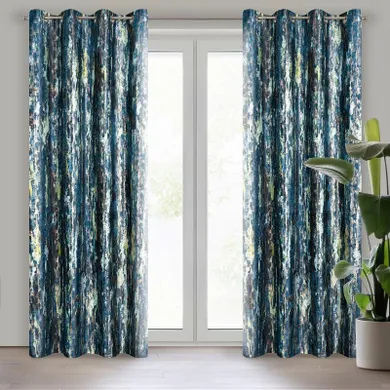 Eurofirany, zasłona zaciemniająca gotowa, Grace, 140-250 cm, granatowy