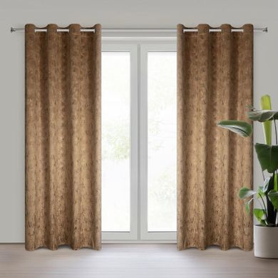 Eurofirany, zasłona zaciemniająca gotowa, Kornelia, 140-250 cm, miodowy