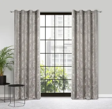 Eurofirany, zasłona zaciemniająca gotowa, Livia, 140-250 cm, beżowy