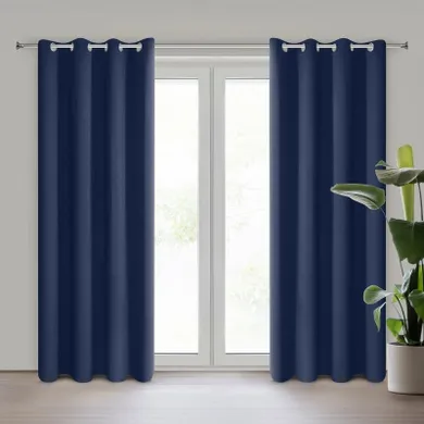 Eurofirany, zasłona zaciemniająca gotowa, Logan, 135-270 cm, granatowy