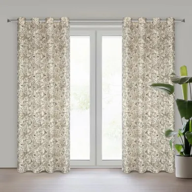 Eurofirany, zasłona zaciemniająca gotowa, Lucina, 140-250 cm, srebrny