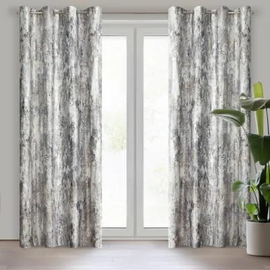 Eurofirany, zasłona zaciemniająca gotowa, Malia, 140-250 cm, stalowy