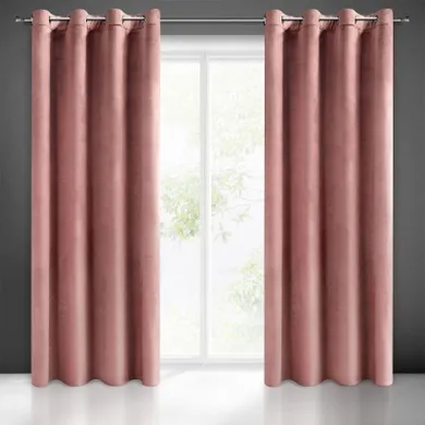 Eurofirany, zasłona zaciemniająca gotowa, Melanie, 140-250 cm, różowy