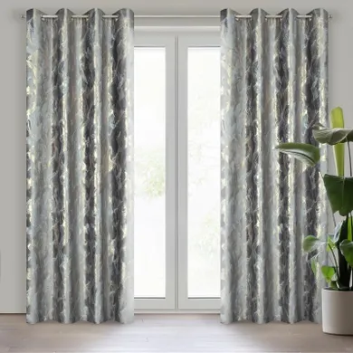 Eurofirany, zasłona zaciemniająca gotowa, Melody, 140-270 cm, stalowy