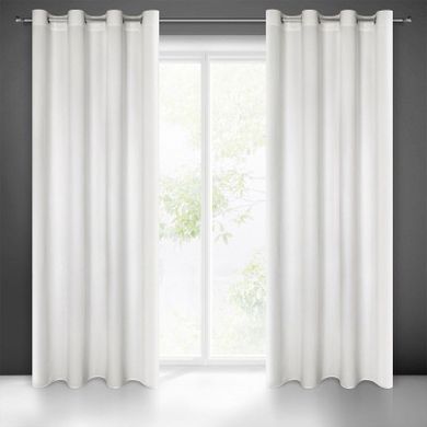 Eurofirany, zasłona zaciemniająca gotowa, Milo, 140-250 cm, biały