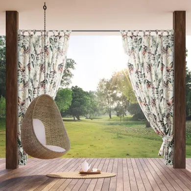 Eurofirany, zasłona zaciemniająca gotowa, na szelkach, Garden2, 155-260 cm, biały