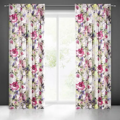 Eurofirany, zasłona zaciemniająca gotowa, na taśmie, Amelie, 140-270 cm, wielokolorowy