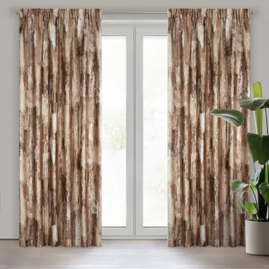 Eurofirany, zasłona zaciemniająca gotowa, na taśmie, Ella, 140-270 cm, ceglasty