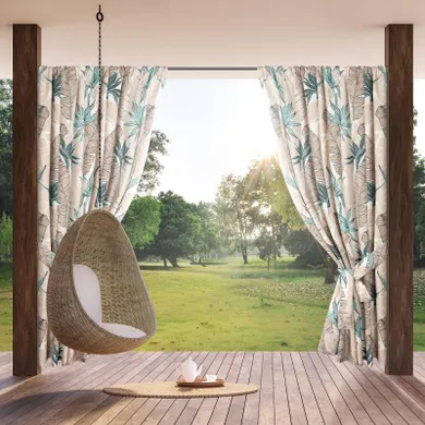 Eurofirany, zasłona zaciemniająca gotowa, na taśmie, garden 8, 155-200 cm, beżowy