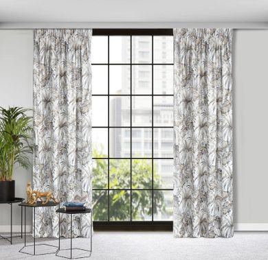 Eurofirany, zasłona zaciemniająca gotowa, na taśmie, Rodos, 140-270 cm, biały