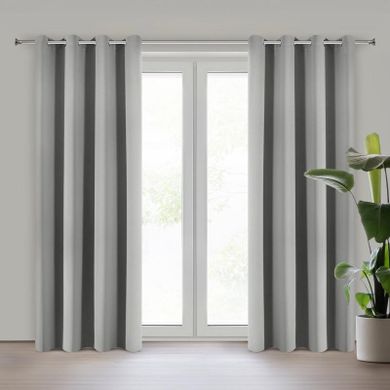 Eurofirany, zasłona zaciemniająca gotowa, Nerisa, 140-250 cm, srebrny