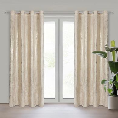 Eurofirany, zasłona zaciemniająca gotowa, Renia, 140-250 cm, jasnobeżowy