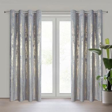 Eurofirany, zasłona zaciemniająca gotowa, Renia, 140-250 cm, srebrny