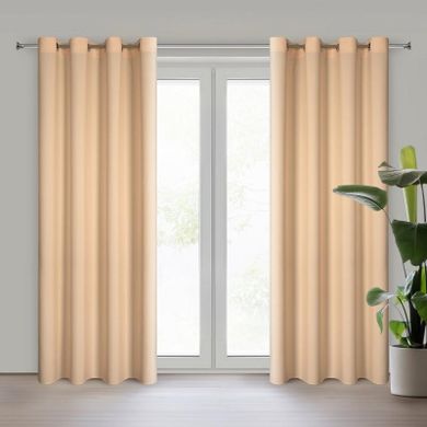 Eurofirany, zasłona zaciemniająca gotowa, Rita, 140-250 cm, jasnopomarańczowy