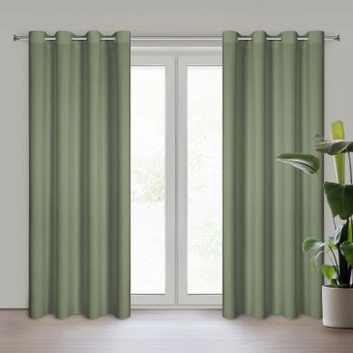 Eurofirany, zasłona zaciemniająca gotowa, Rita, 140-250 cm, oliwkowy