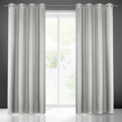 Eurofirany, zasłona zaciemniająca gotowa, Rita, 140-250 cm, stalowy