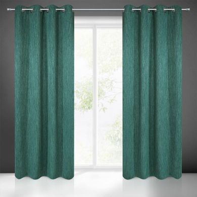 Eurofirany, zasłona zaciemniająca gotowa, Rossie, 140-250 cm, zielony