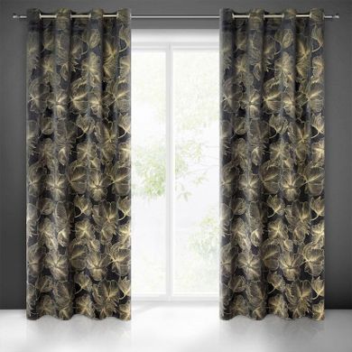 Eurofirany, zasłona zaciemniająca gotowa, Stella, 140-250 cm, czarny